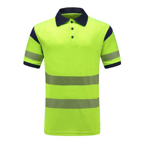 Camisetas Polo de Seguridad Reflectantes de Alta Visibilidad al por Mayor para Hombre, Ropa de Seguridad de Manga Corta con Logotipo Personalizado y MOQ Bajo - Product Image 1