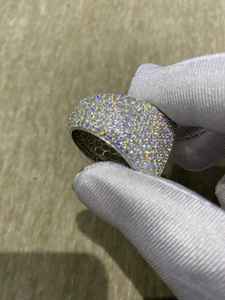 Anillo de Plata de Ley 925 para hombre, la mejor calidad, moissanita totalmente helada en una elegante moda Hip Hop - Product Image 2