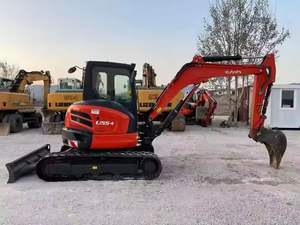 Mini-excavatrice U55-4 EPA 3 tonnes 4 tonnes avec moteur Kubota, livraison gratuite, mini-pelle sur chenilles pour ferme avec godet à pince - Product Image 4