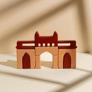 Gateway India Inspired Jouet empilable en bois de manguier de 10 pièces fait à la main Jouets en bois unisexes pour enfants Cadeaux d'anniversaire parfaits pour les garçons - Product Image 1