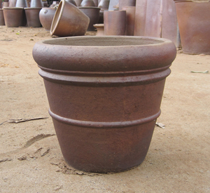 Meilleure vente Ensembles de pots de poterie géants décoratifs en pierre ancienne pots de fleurs et jardinières en céramique d'argile noire pour la maison et le jardin pépinière - Product Image 3