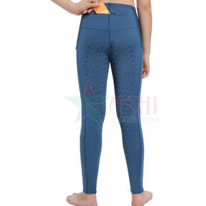 Women Seamless Riding <b>Leggings</b> Soft Equestrian Tights Wholesale Custom Factory <b>Waterproof</b> Windproof Spandex/Polyester Jodhpur - Product Image 2