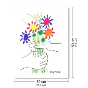 Impresión Artística de Ramo de Paz de Estilo Moderno de Pablo Picasso con un Elegante Diseño de Naturaleza Muerta - Product Image 2