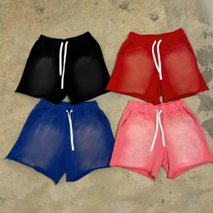 Men's Premium Cotton Vintage Street Style Woven Mid Waist Hot Shorts Custom Logo Solid Color Breathable Summer Casual - Product Image 5