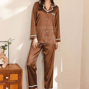 Conjunto de Pijama para Mujer, Estilo Popular, Estilo Sencillo, Tela Suave, Ropa de Dormir Relajante - Product Image 2