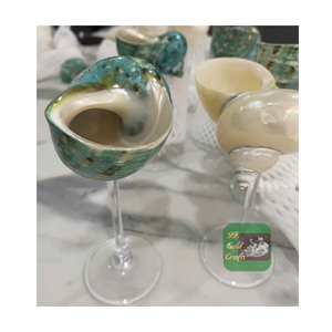 ถ้วยดื่มน้ำเปลือกหอยทำมือสุดหรูสำหรับตกแต่งโต๊ะงานแต่งงานของรีสอร์ทร้านอาหาร - Product Image 4
