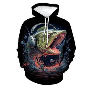 Sudadera de pesca Ropa deportiva de pesca con capucha Manga larga Diseño personalizado Sublimación Impreso Rendimiento Fleece Pesca con capucha - Product Image 1