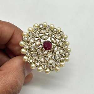 Anillo de moda de 24K hecho a mano con abalorios, colorido y vibrante, diseño de moda al por mayor, joyería de acero inoxidable - Product Image 1