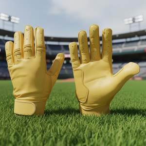 Premium Genuine Leather Baseball Softball Batting Gloves Ambidextrous <b>Hook</b> Loop Closure Eco-Friendly Breathable Durable - Product Image 6