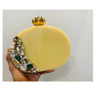 Bolso de Mano Tipo Clutch de Resina Reutilizable Ecológico de Artesanía India para Mujer, para Fiestas - Product Image 6