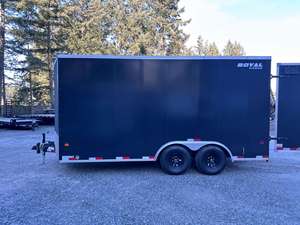 New 8.5x16 11.4K Enclosed <b>Cargo</b> <b>Trailer</b> with Black Out Package 200kg Payload Pewter Finish Made in at - Product Image 4