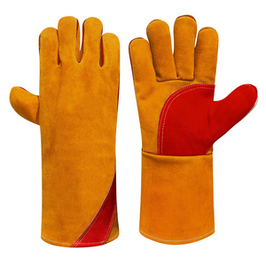 Vente chaude prix d'usine gant de barbecue résistant à la chaleur et au feu gants de soudage en cuir - Product Image 1
