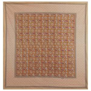 100% Cotton Super <b>King</b> <b>Size</b> Bed <b>Sheets</b> & Pillow Covers (3 Pieces)-Brown Floral (SHKV1106) - Product Image 4