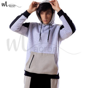 Conjuntos Deportivos de Invierno Cálidos de Tela Gruesa con Capucha de Manga Larga y Color en Contraste Personalizados OEM/ODM de Moda Urbana - Product Image 3