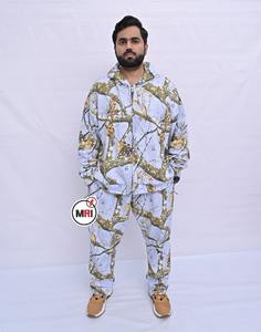 Venta al por mayor personalizado Realtree Camo Sudadera con capucha y pantalón conjunto de gran tamaño Drop Shoulder Joggers chándal transpirable Casual ropa de invierno - Product Image 5