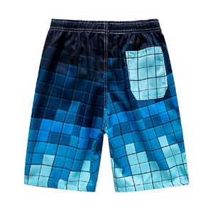 Pantalones cortos de baño negros para gimnasio y playa para hombre, pantalones cortos elásticos con estampado 3D de talla grande, patrón sólido - Product Image 2