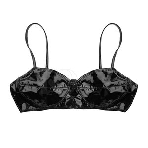Soutien-gorge en cuir élégant grande taille pour femme, léger, respirant, design écoresponsable, logo avant, maintien élevé, coussinets amovibles - Product Image 3
