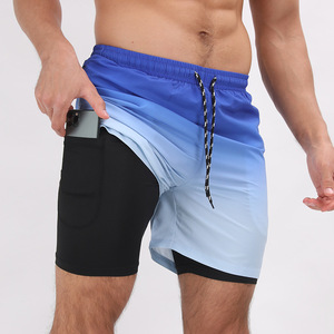 Gran oferta 2025, pantalones cortos de playa con estampado Digital para surfear, pantalones cortos de poliéster para nadar, Calzoncillos Bóxer estampados para hombres - Product Image 4