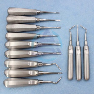 Elevador de Raíces de Acero Inoxidable, Herramientas Dentales, Elevador de Raíces Recto y Curvo, Instrumento de Laboratorio Dental - Product Image 6