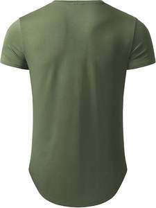 T-shirts unisexes de haute qualité, à manches courtes, de style streetwear, simples, vierges, formels, respirants, longs, à col rond, allongés, grands, pour hommes et femmes - Product Image 5