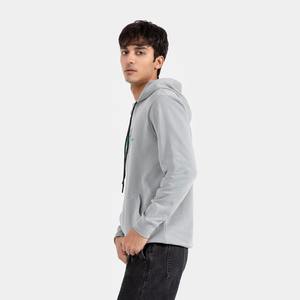 Pull à capuche en polaire GSM pour hommes 400 à la mode pour l'hiver décontracté avec panneau contrasté Logo personnalisé Couleur unie Stock vierge - Product Image 5