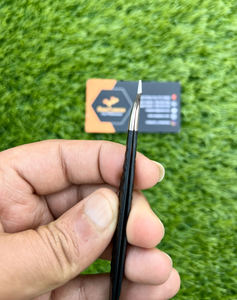 แหนบต่อขนตาสีดำทำด้วยมือพร้อมปลายแหลมทำจากสแตนเลสสตีลแข็ง - Product Image 5