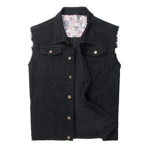 Chaleco Vaquero de Invierno Transpirable de Alta Calidad para Hombre, Estilo Urbano, Logotipo Personalizado, Estilo Clásico, 100% Algodón, Ropa Exterior Informal 2026 - Product Image 1