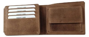 Men's Premium Quality Short Leather Wallets Open Closure Type with Polyester Lining - Product Image 2