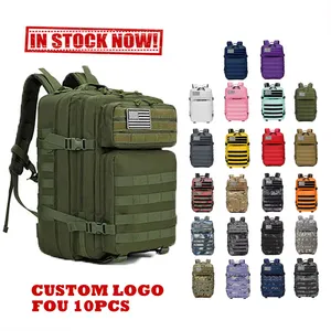 45L Outdoor Waterproof Camping Hiking Hunting Molle 3 Day Qucksack Bag Tactical Backpack Backpacks