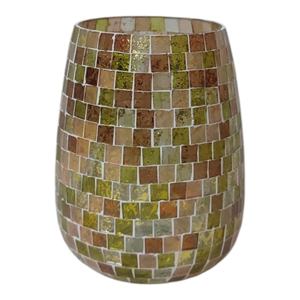 Artisanat en verre coloré cylindrique rond fantaisie décor à la maison de haute qualité vide mosaïque bougie bocaux en verre bocaux pour mariage - Product Image 5