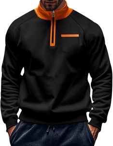 Ropa informal cómoda para hombre, sudadera con media cremallera, suave forro polar, jersey de invierno de algodón y poliéster, estampado personalizado, OEM, venta al por mayor - Product Image 2