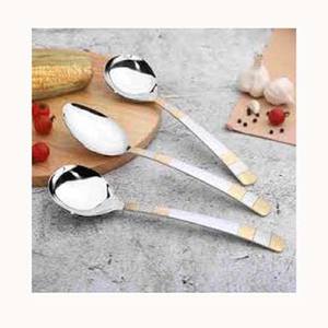 Heavy Duty Wholesale Price Stainless Steel <b>Gold</b> Plated With Teal Green Resin Handle With <b>Gold</b> Cap Kitchen Accessories for Hotels - Product Image 6