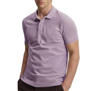 Algodón Transpirable Tallas grandes High Street Style Ropa de hombre Polos Slim Fitness Top Quality Color sólido Hombres Polo - Product Image 1