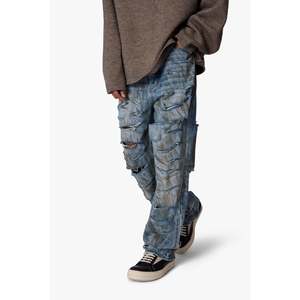 กางเกงยีนส์ทรงหลวมพิเศษ ผ้าฝ้าย 100% ตะเข็บในแบบยาวพิเศษ - Product Image 5