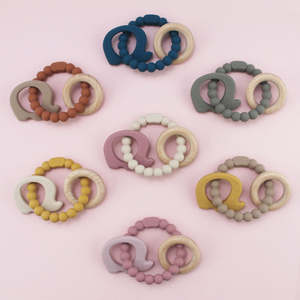 Wholesale Cute Elephant <b>Baby</b> Silicone Toy New Design BPA Free Food Grade Feeding Nursing Teething Ring Toys <b>Supply</b> - Product Image 3