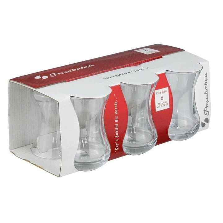 PAŞABAHÇE THIN WAITED TEA CUPS 6 PIECES 155 CC 42401
