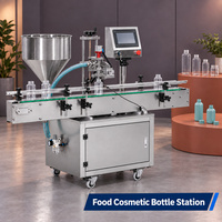 Machine de remplissage de liquides avec pompe doseuse à rotor alimentée par convoyeur pour l'emballage automatique de bouteilles alimentaires et cosmétiques GZZ-1000