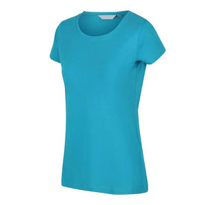 เสื้อยืดคอกลมแขนสั้นสำหรับผู้หญิงเสื้อยืดคอกลมสีทึบโลโก้ออกแบบได้ตามต้องการสำหรับฤดูร้อน - Product Image 4