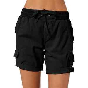 Shorts de sport pour femmes à taille haute, extensibles, légers, respirants, pour le yoga, la course à pied, le fitness, l'entraînement estival, avec logo personnalisé - Product Image 6