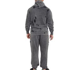 Meilleur ensemble pantalon baggy et sweat à capuche avec poches, look stylé pour homme, fabriqué au Pakistan, couleur unie, effet délavé et vieilli, survêtement - Product Image 2