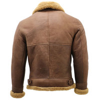 Veste très vendue pour hommes, veste bomber en cuir d'hiver chaude, faite à la main, en peau de mouton véritable de qualité supérieure, fourrure synthétique sherpa