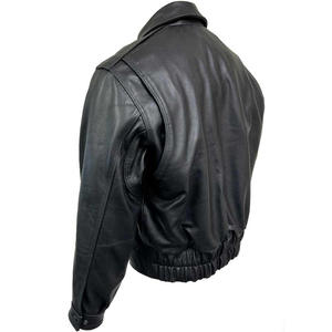 Blouson aviateur en cuir pleine fleur avec options de personnalisation pour hommes, offrant confort, durabilité et chaleur extérieure élégante - Product Image 3