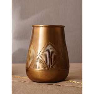 Jarrón de Metal Texturizado Premium para Decoración de Sala de Estar y Exhibición de Flores Elegante con Artesanía Contemporánea Hecha a Mano - Product Image 6