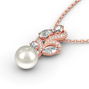 Collier élégant en argent sterling avec perle de culture Jeulia - Product Image 3