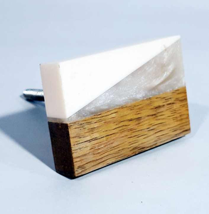 Bouton de meuble ovale en bois et résine fait main de qualité supérieure, style tendance, bouton de porte de cuisine, chambre à coucher, poli - Product Image 5