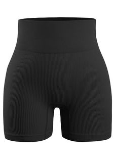 Top Quality Yoga <b>Shorts</b> Custom logo Fitness Seamless Solid Striped High <b>Waist</b> Scrunch Butt <b>Shorts</b> Breathable Women Yoga <b>Short</b> - Product Image 6