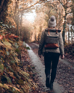 Vintage 17\" Laptop <b>Backpack</b> Waxed Canvas <b>Rolltop</b> Rucksack with Leather Water Resistant Sustainable 17\" LCB-0037 for Travel - Product Image 2