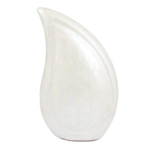 Luxury White <b>Enamel</b> Aluminium Teardrop Cremation Urns High Quality <b>Metal</b> Ashes Urns With Teardrop Shape - Product Image 6