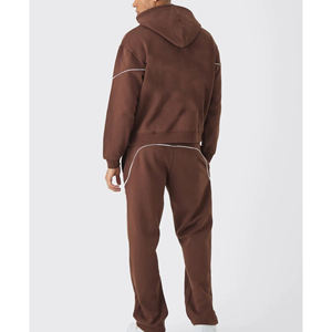 OEM logotipo personalizado impermeable ligero 100% algodón ajuste cortavientos chándales al aire libre Streetwear pulóver chándal para hombres - Product Image 2