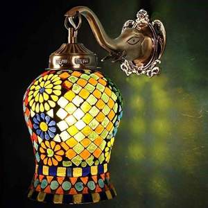 Porte-bougie en mosaïque élégant pour la décoration à la lumière des bougies Porte-bougie en mosaïque artistique fait à la main Accessoire de décoration intérieure à bas prix - Product Image 2